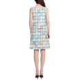 thumbnail image 3 of FORMRS Summer Dress for Women Loose U Neck Sleeveless Midi Beach Sundresses with Pockets, Small Pastel Pattern, 3 of 8