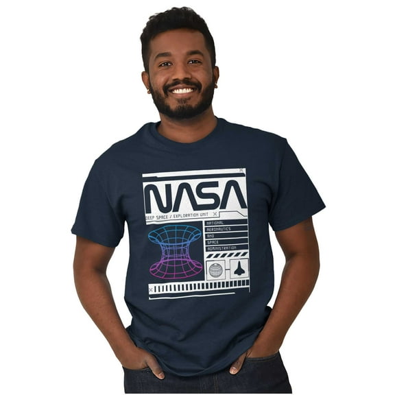 Retro NASA Deep Space Exploration Men's Graphic T Shirt Tees Brisco Brands S