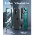 thumbnail image 3 of Funda de teléfono FNTCASE para iPhone 16 con soporte verde de 6.1 pulgadas, 3 of 8