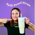 thumbnail image 6 of Reduce Jamie Makeup 40oz Chiller Tumbler with Handle with Spill-Proof Straw, Candy Stripe, 6 of 7