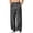 Black, variant on Men's Essential Wide-Leg Lounge Joggers Adjustable Drawstring Waist with Contrast Striped Sides & Deep Side Pockets, Versatile Solid Color Sweatpants for Casual Sporty Looks