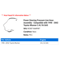 thumbnail image 2 of Power Steering Pressure Line Hose Assembly - Compatible with 1998 - 2002 Toyota 4Runner 3.4L V6 GAS 1999 2000 2001, 2 of 2