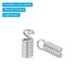 thumbnail image 4 of Unique Bargains Cord End Caps, 100Pcs 3x7mm Metal Spring Coil End Tips Crimp Terminators Caps Silver Tone, 4 of 5