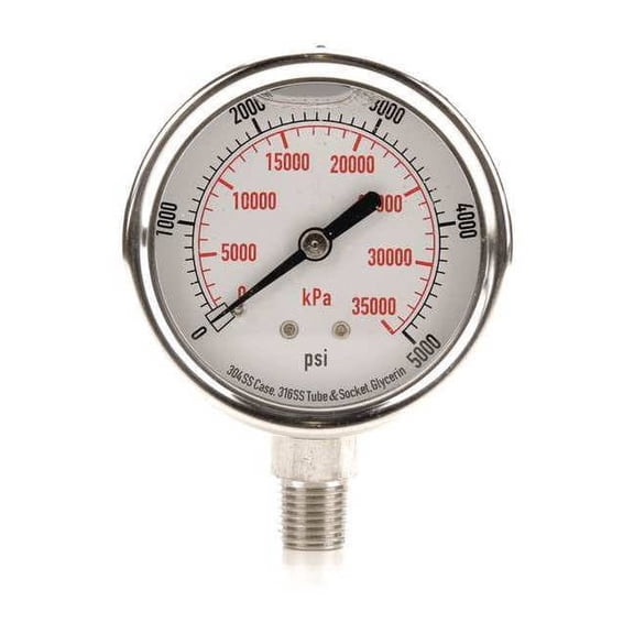 Manufacturer Varies Pressure Gauge,Liquid Filled,2-1/2 In 4CFJ4