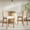Natural, variant on Christopher Knight Home 26" Seat Height Rattan Counter Stools, Natural Wood Frame, Gray Cushion, Set of 2