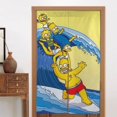 thumbnail image 4 of Cortina de puerta semiopaca con patrón de patchwork de dos piezas de Los Simpsons, cortinas opacas decorativas para dormitorio, sala de estar, decoración de habitación de niños, 34 x 56 pulgadas,, 4 of 7