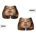 thumbnail image 5 of Lsque Whimsical Flower Crown Maiden Pattern High Waisted Biker Shorts for Women-Tummy Control Fitness Athletic Workout Running Yoga Gym Shorts,Moisture-Wicking-Large, 5 of 9