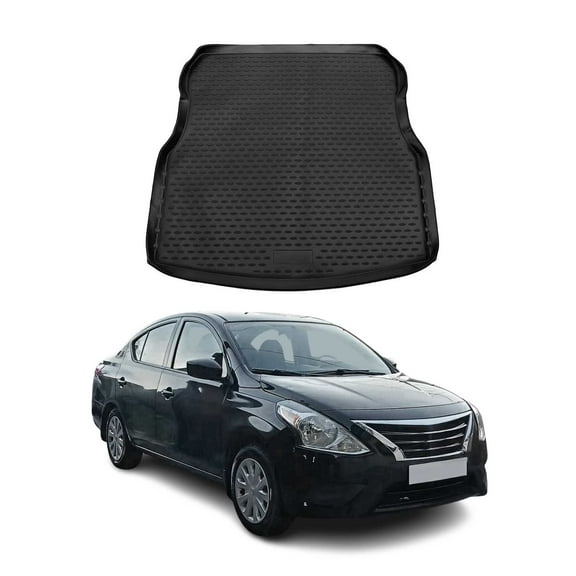 OMAC Cargo Mats Liner for Nissan Versa Sedan 2012-2019 Waterproof TPE Black