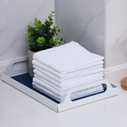 Clwellge 100% Cotton Dishcloths for Washing Dishes,Absorbent Reusable Dish Rags for Drying and Cleaning,8-Pack, 10 x 11, White