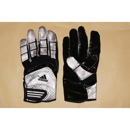 Adidas Sport Scorch Lightning Men's Football Receiver's Gloves - Metallic Silver/Black (Size
