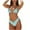 Blue, variant on Womens Two-Piece Ruched Bikini Swimsuit & Bathing Suit Set with Thin Adjustable Straps and High-Waisted Bottoms Mint Green M