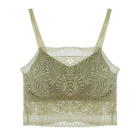 Women Cami Tank Tops Floral Lace V Neck Bra Ladies Adjustable Strap Bralet Vest Tee Everyday Bralette Camisole Crop Top Built in Bra Half Cami Top Backless Tank Tops
