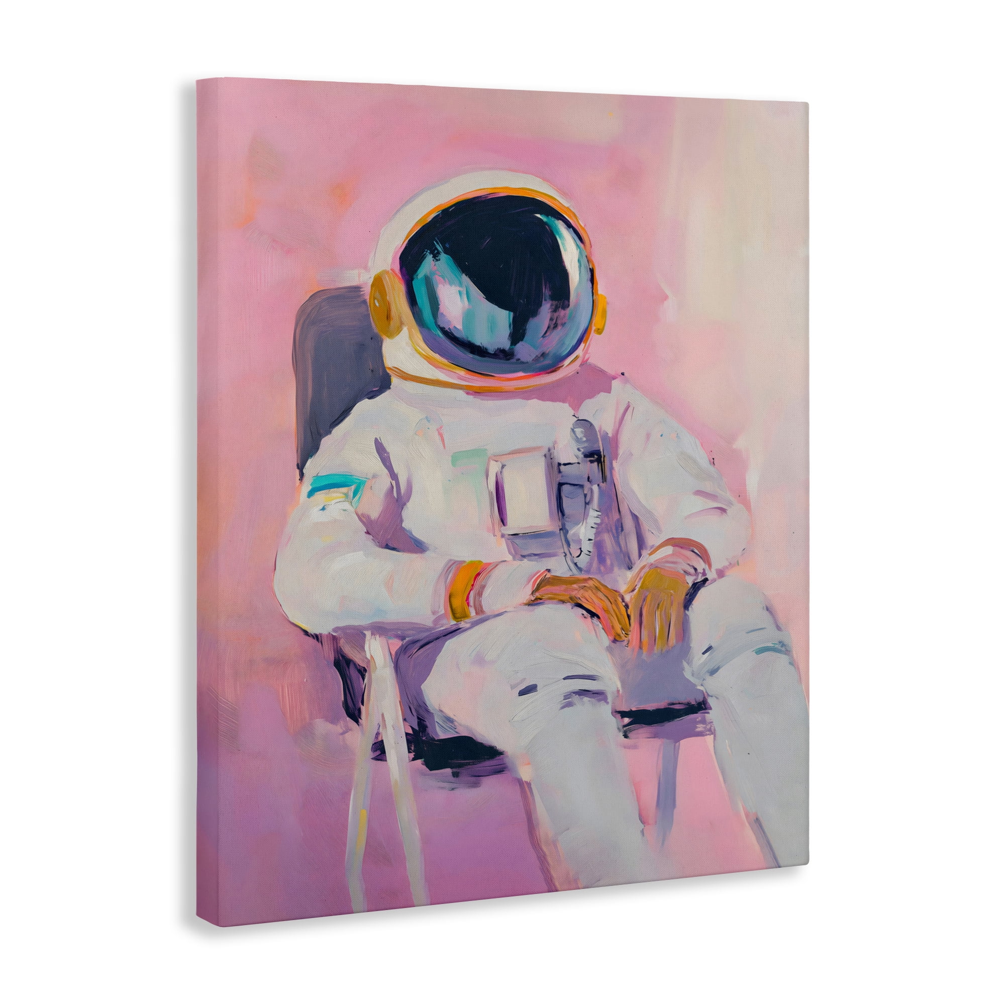 Stupell Industries Resting Astronaut on Chair Canvas Wall Art, design by The Prints Vibe