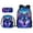 Galaxy Wolf, variant on Cartoon Pilot Star Print Backpack Set for Women Men School Book Bag with Lunch Bag and Pencil Case Polyester Daypack 17-inch Rucksack for Hiking Traveling Camping