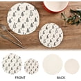 thumbnail image 4 of 2-Pcs Christmas Tree Trivet Pot Holder - Round Woven Potholders Set - Cotton Braided Hot Pads - Coasters - Table Mats for Cooking and Baking（158） Home Decor, 4 of 7