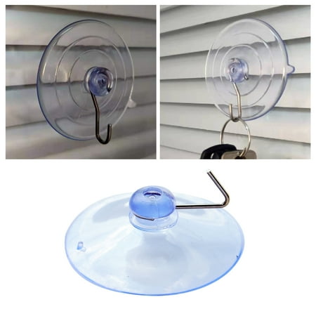 

Joernso 1 Set Practical Suction Hook Widely Use PVC Transparent Clear Sucker Hanger for Daily