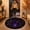Style-A-1Pc, variant on Halloween Theme 3D Visual Optical Floor Mat,Jack-O-Lantern&Bat Purple Cave Design Non- Washable Illusion Round Rugs,for Home,Party,Trick or Treat Entry Decor