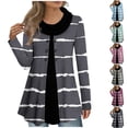 thumbnail image 6 of gakvbuo Plus Size Fall Tunic Tops with Buttons for Womens Cowl Neck Long Sleeve Top Patchwork Form Fitting Casual Shawl Neck A-Line Button Dressy Blouses Shirts Warm Splicing Pullover Sweatshirts, 6 of 6