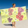 thumbnail image 5 of style1 1 pieza de toalla de playa de tela de felpa doble de fibra ultrafina con varios estampados, toalla de playa, chal de natación y protector solar, 5 of 5