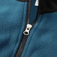 thumbnail image 5 of FRSASU Men's Quarter Zip Color Block Pullover Soft Fleece-Lined Mock Neck thermal Casual Long Sleeve Sweatshirts (S-3XL) Blue, 5 of 8