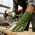 thumbnail image 6 of Luxcidy Cowhide Labor Gloves, Gardening Puncture Proof, Welding Work Protective Gloves for Handling, Construction, Durable Leather Palm Safety Gloves Men & Women, 6 of 7