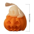 thumbnail image 3 of Halloween Ghost Pumpkin Scented Candle, Cute Decorative Wax Candle, Fall Holiday Table Decor, Spooky Home Accent, Thanksgiving Centerpiece, Seasonal Gift for Family and Friends, 3 of 6