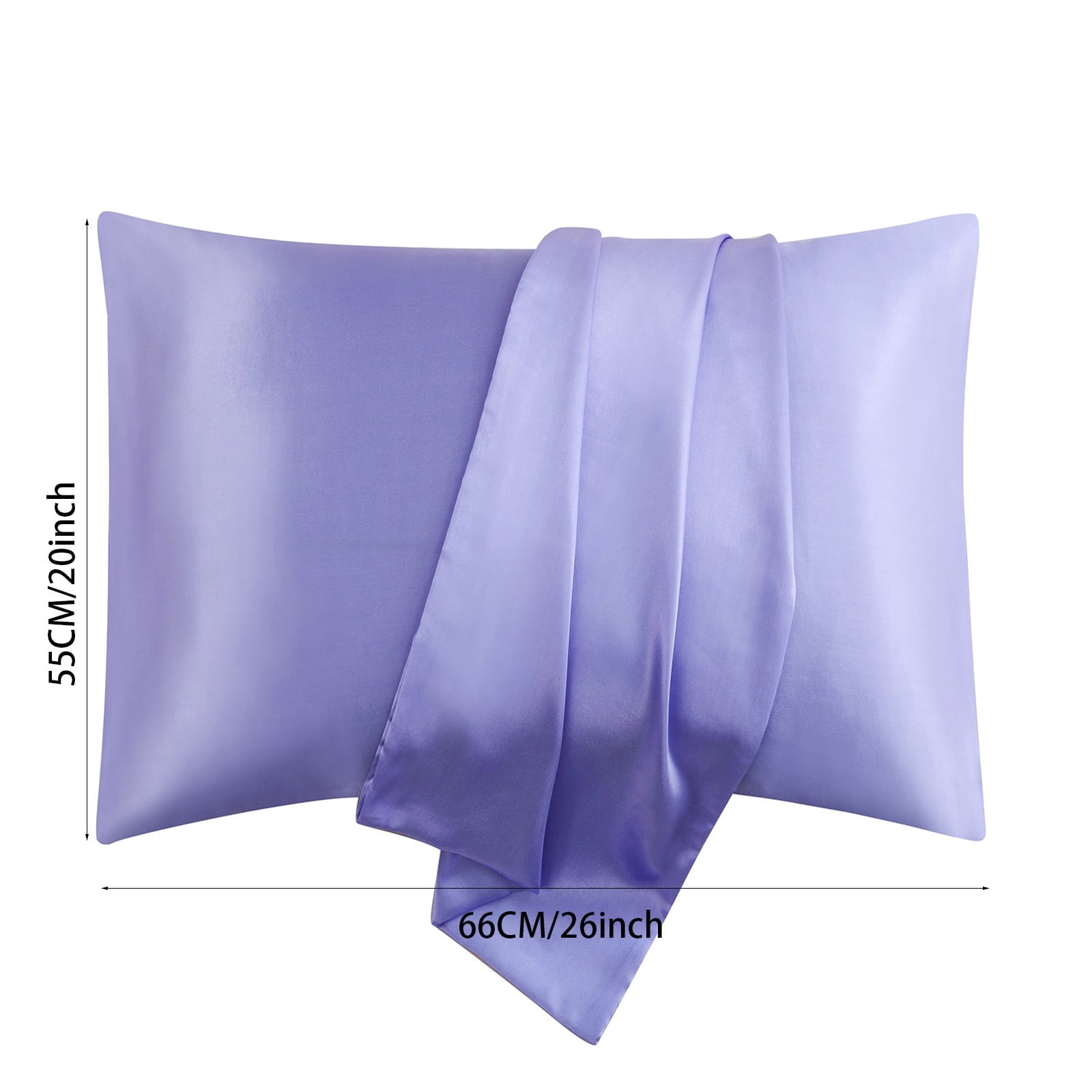 Weloille Faux Silk Pillowcase Set 20x26 in 2Pcs Envelope Closure, Beauty Sleep Pillow Cases for Hair and Skin Care, Multiple Colors Home Essentials
