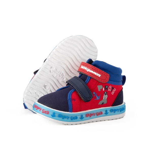 Bubble Gummers® Tenis Para Niño Con Luz Led Zen Rojo Marino Ligero Estilo Colores