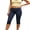 Dark Blue, variant on LMLYSoH Women's Slim Fit Capri Pants Dot Print Leggings Elastic Waistband Cropped Trousers for Party, Daily Wear