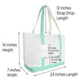 thumbnail image 4 of DALIX Women's Premium Tote Bag Shoulder Bags Monogrammed Mint Green X, 4 of 8