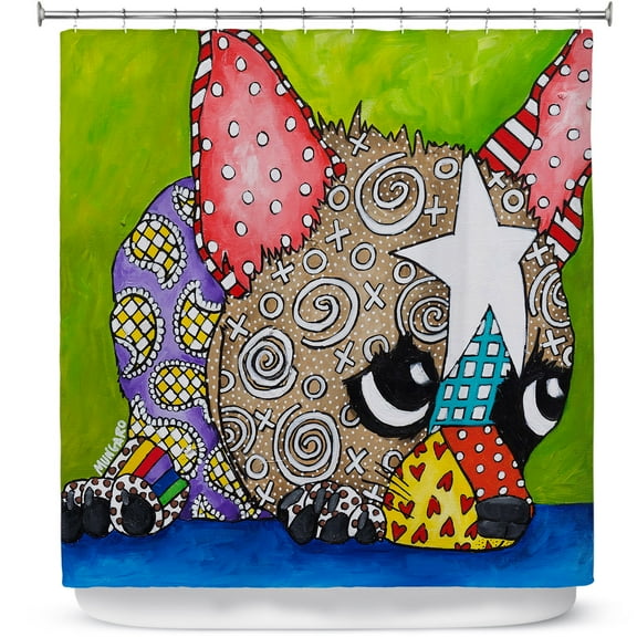Shower Curtains 70" x 93" from DiaNoche Designs by Marley Ungaro - Sad Chihuahua