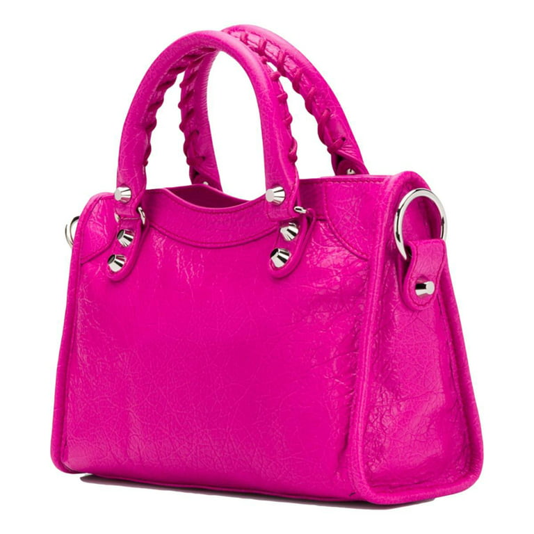 Balenciaga Classic Mini City 300295 Women's Leather Shoulder Bag Pink Red