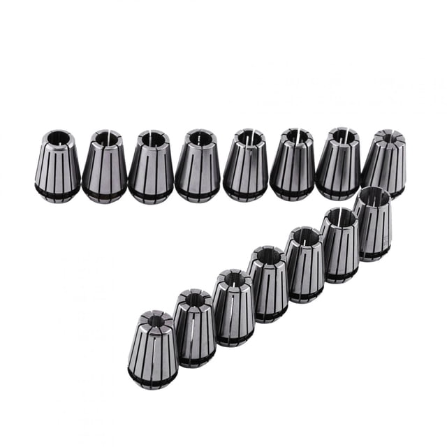 Machine de Gravure CNC Collet, 15 Pcs Collet à Ressort ER20 Outil de Mouture Ensemble de Collet Conçu pour les Professionnels