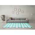 thumbnail image 3 of Ahgly Company Indoor Rectangle Trellis Turquoise Blue Contemporary Area Rugs, 7' x 10', 3 of 4