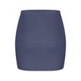 thumbnail image 6 of Sevevn Women's Summer Sexy Fashion Solid Color Elastic Waist Short Skirt Navy XL New Year, 6 of 7