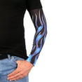 thumbnail image 4 of Hot Leathers ARM1005 Flames Blue Arm Sleeve One Size Fits Most, 4 of 7