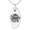 Silver, variant on Stainless Steel Kraken Octopus Pirate Skull Engraved Small Oval Charm Pendant Necklace