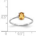 thumbnail image 5 of Primal Gold 10 Karat White Gold Genuine Diamond and Citrine Birthstone Ring, 5 of 7