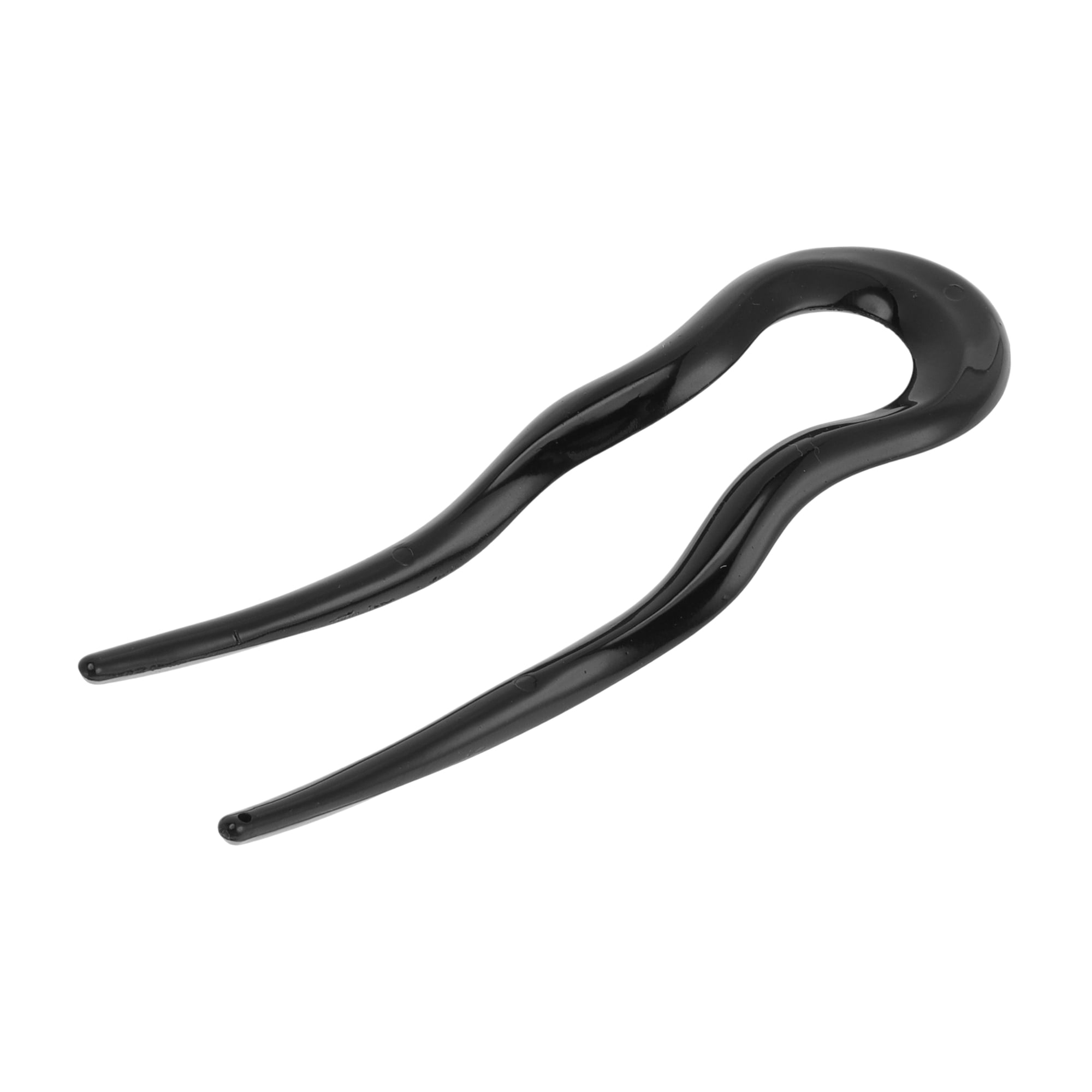 Unique Bargains Wave U-shaped Chignon Pin for Women 1 Pc Black