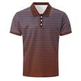 thumbnail image 4 of Maean Men's V Neck T Shirts Short Sleeve Striped Basic Tee Summer Casual Color Block Dressy Shirts M-4XL, 4 of 5