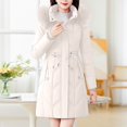 thumbnail image 2 of Women's Winter Puffer Coat Warm Thick Fleece Lined Down Jackets Thermal Winter Outerwear with Pockets Mid-length Zip Up Coats, 2 of 5