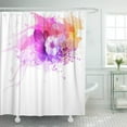 thumbnail image 1 of Cortinas de ducha de baño ABPHQTO primavera rosa con flores coloridas 152x180 cm, 1 of 2