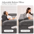 thumbnail image 5 of Hvoonc 110" Modular Sectional Sofa with Ottoman for Living Room, Boneless Cloud Chenille Couch in a Box with 23.6" Deep Seat, Dark Gray, 5 of 9