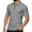 Grey, variant on Gyexs Mens Polo Shirts Short Sleeve V Neck Slim Fit Polo T-Shirt Casual Business Regular Fit Collar Golf Shirts Summer Clothes Grey, Size XL