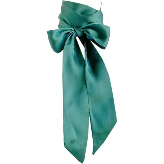 YooGuoGuo Stylish Solid Color Scarf Ribbon Scarf Long Skinny Satin Belt Sash Necktie Neck Scarf Choker for Women Lady