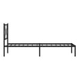 thumbnail image 6 of Metal Bed Frame Black Full Size with Headboard, 39.4x78.7in Steel Platform Bed, 6 of 9