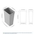 thumbnail image 5 of YounGG  Dowell 50Qt Wastebasket Trash Container, 13Gal, Plastic, Stackable, for Kitchen/Bathroom/Office, Fits Under Sink/Desk - Grey (1, 50 QT), 5 of 8