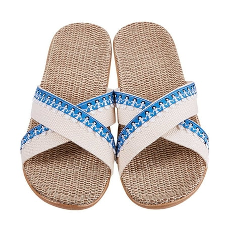 

Slippers For Fashion Ladies Women Breathable Bohemia Beach Slip On Shoes Flats Casual Sandals