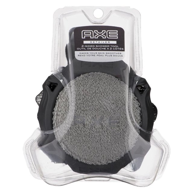 AXE Detailer Accessoire de douche exfoliant pour le corps pour hommes Double-face pour supprimer les peaux mortes, 1 pièce