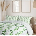 thumbnail image 6 of Ambesonne Leaf Duvet Cover Sets, Watercolor Swirls Branches, 2-Queen, Green White, 6 of 7